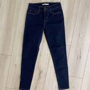 Levi's Dark Blue Jeans 710 Super Skinny Low Rise Size 26